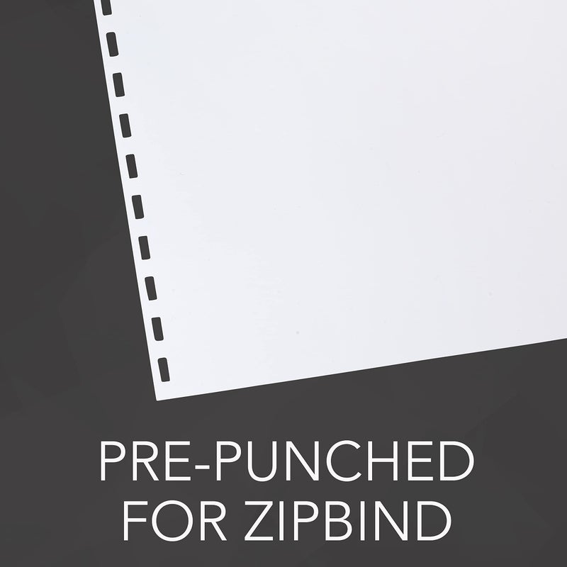 GBC ZipBind Pre-Punched Cover Set, Clear/Black, 10-Pack (26003) - Image 5